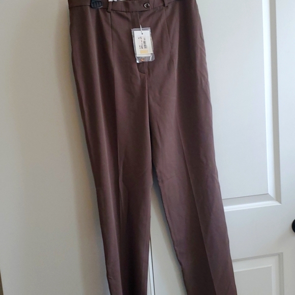 nwt women's Giorgio's of palm beach brown sz 14 wool pants - Picture 1 of 7